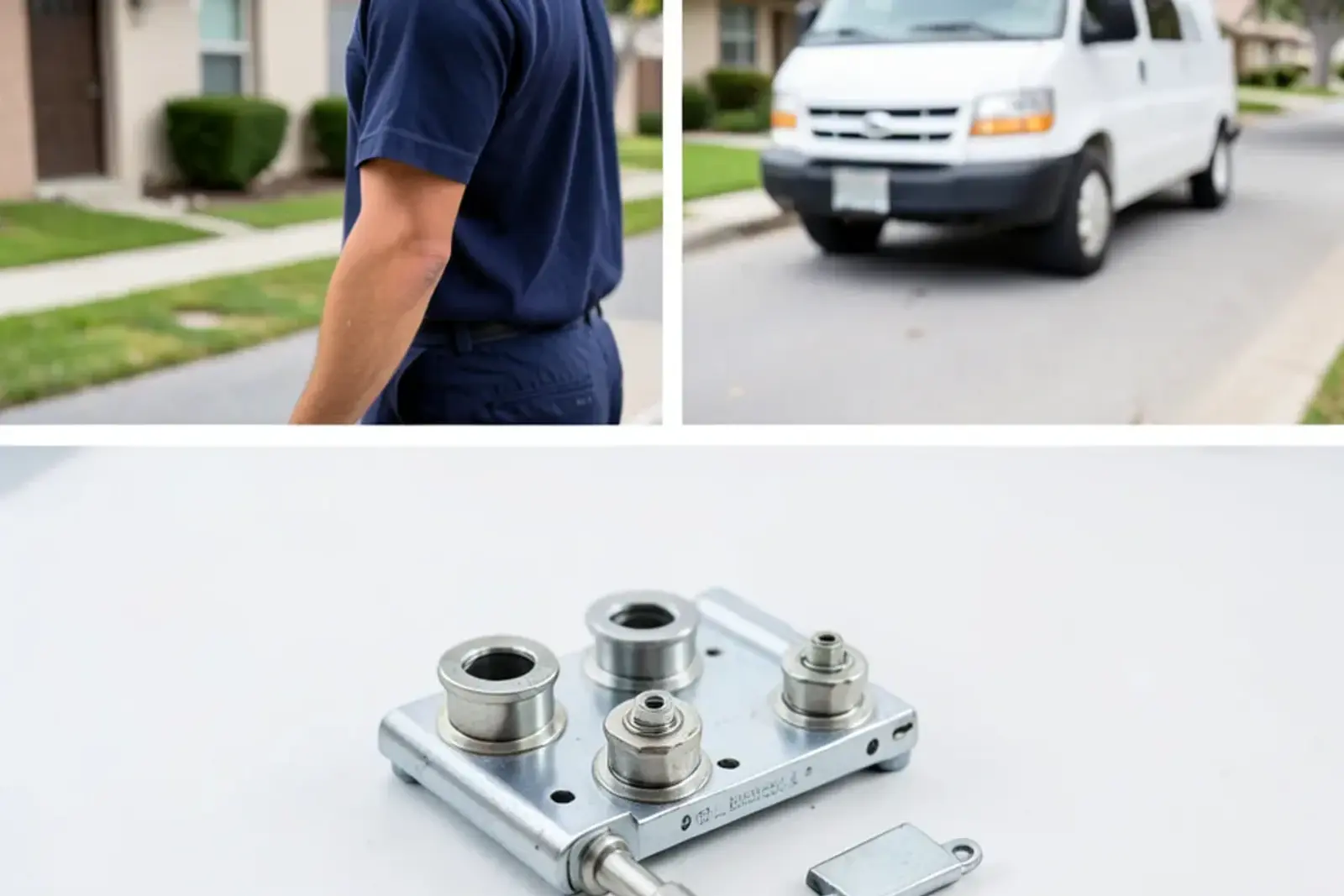 Specialized inspection and testing instruments used for finding the main water shutoff valve on a slab home