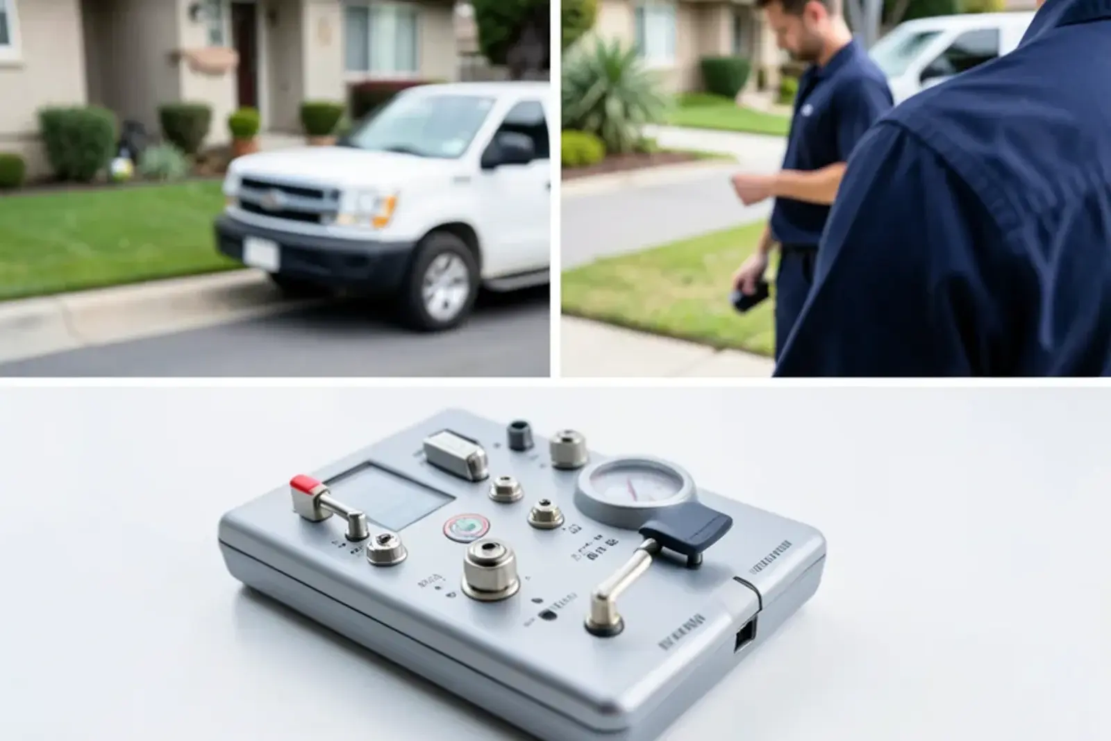 Specialized inspection and testing instruments used for postwar plumbing systems in Los Alamitos and Rossmoor homes