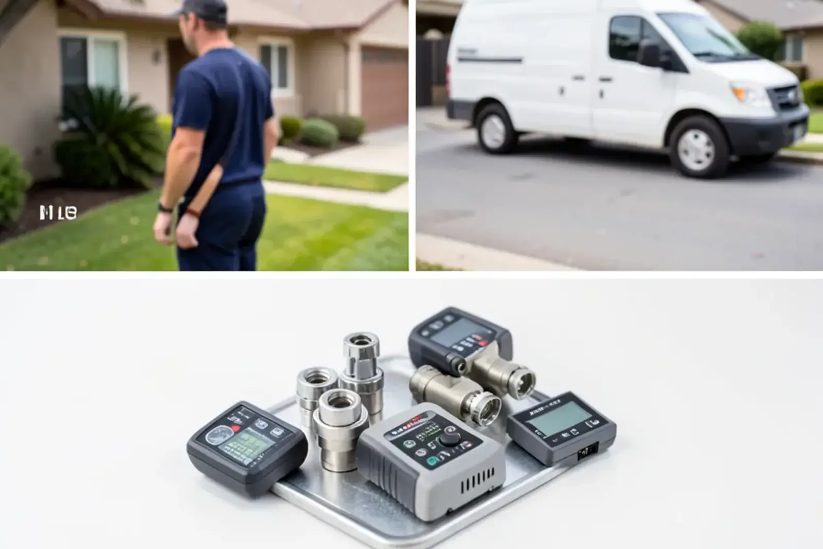 Specialized inspection and testing instruments used for garage water heaters and California code inspections