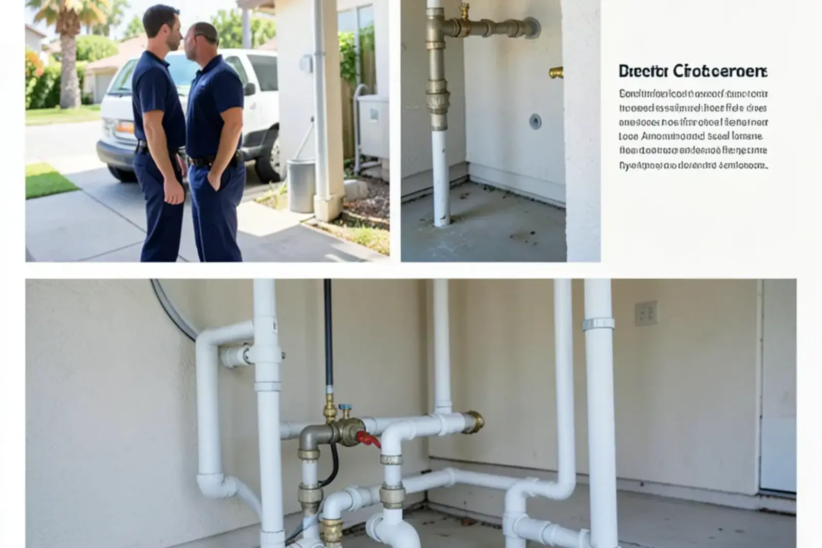 Completed plumbing installation operating smoothly after garage water heaters and California code inspections service