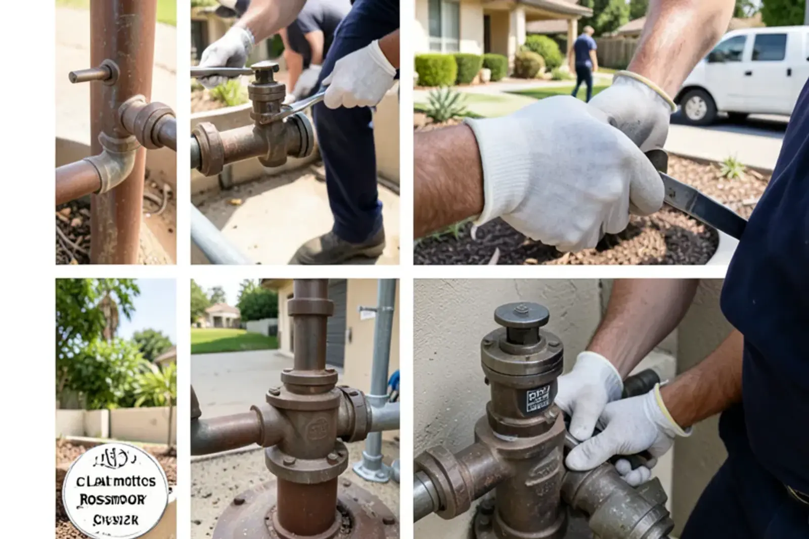 Plumber installing durable commercial plumbing components in a home