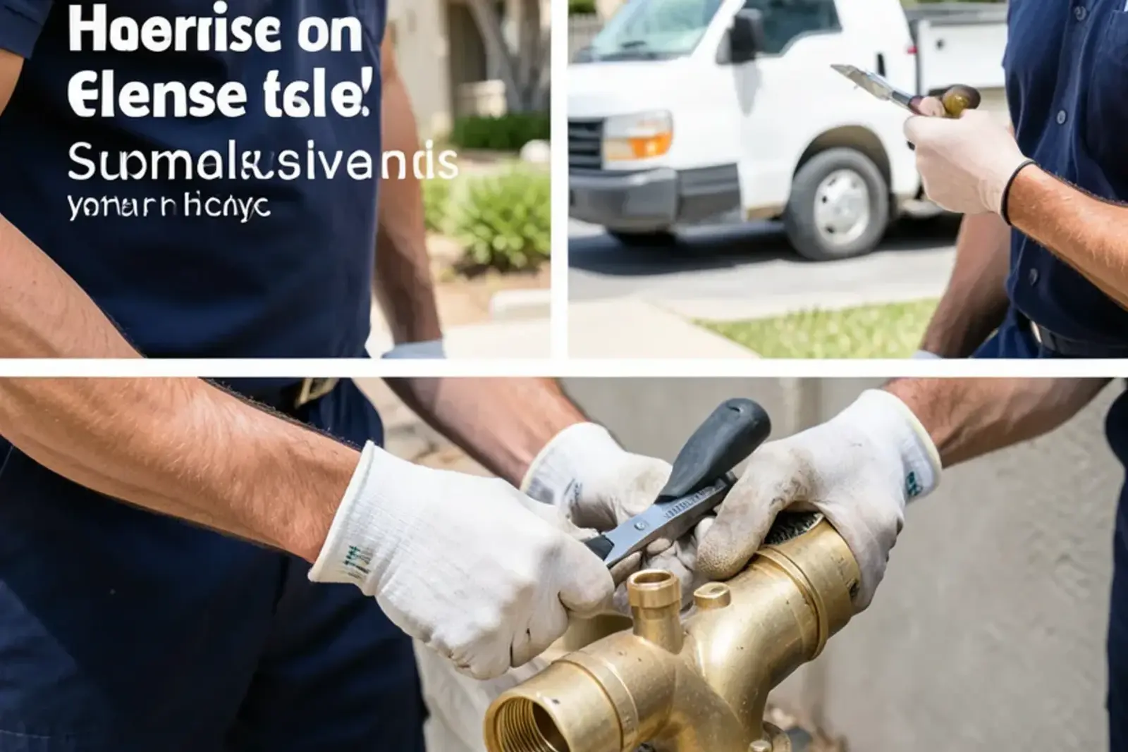 Plumber installing durable drain cleaning components in a home