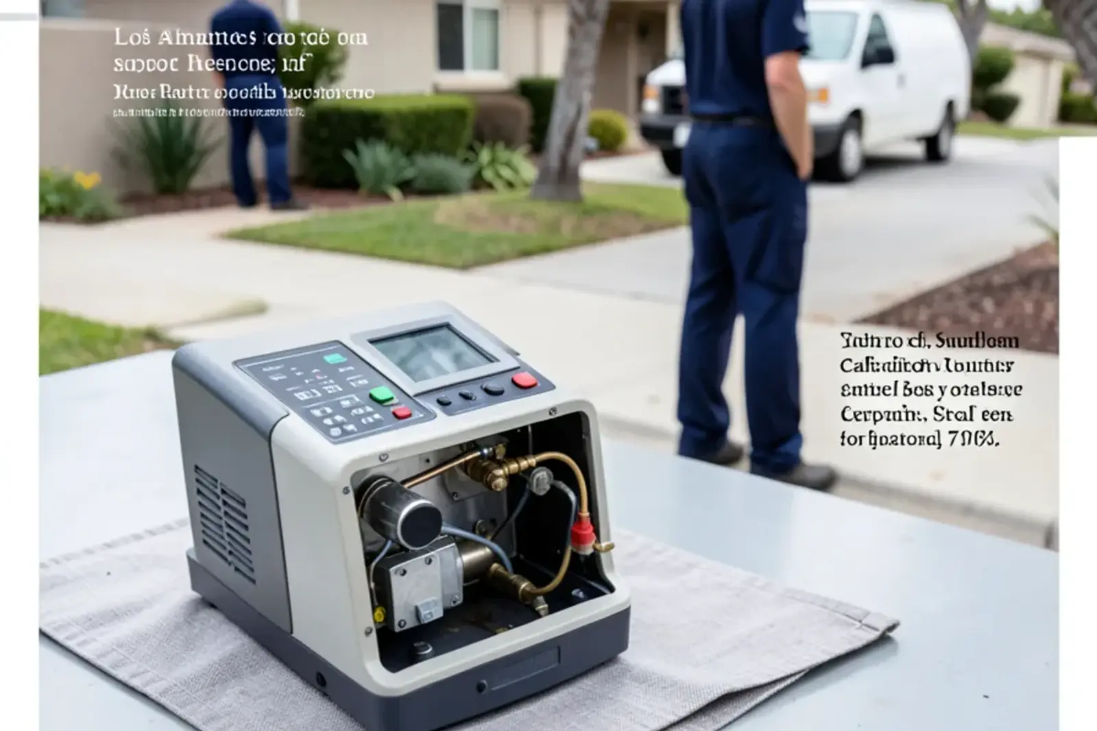 Specialized diagnostic instruments used during faucet repair testing