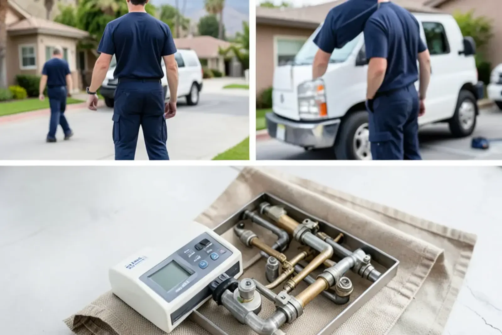 Specialized diagnostic instruments used during leak detection testing