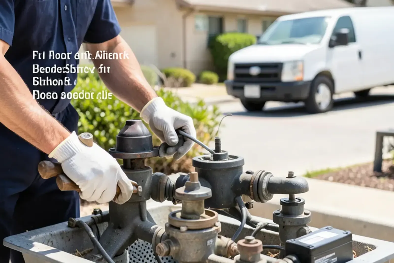 Plumber installing durable sump pump installation components in a home