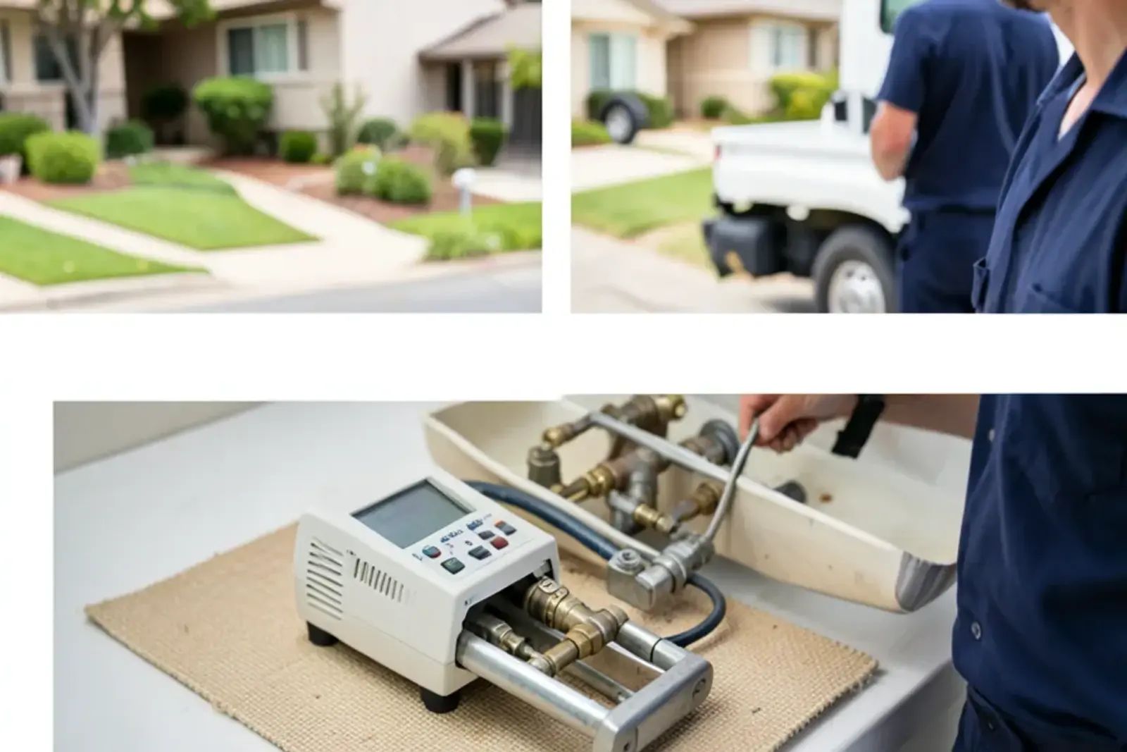 Specialized diagnostic instruments used during water filtration systems testing