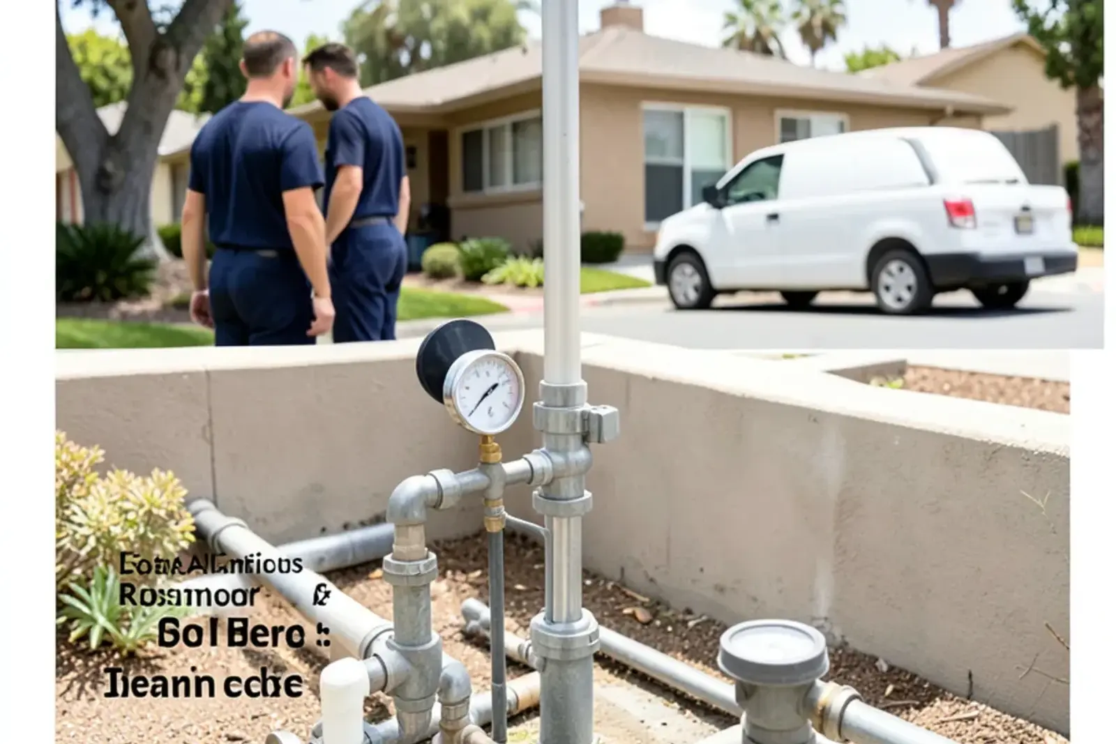 Completed water heater repair project undergoing final verification testing